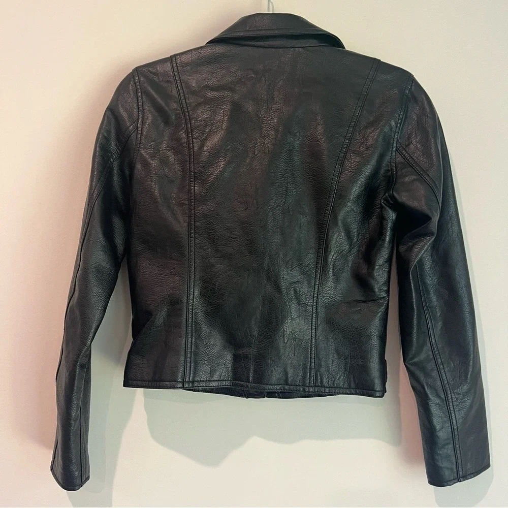 Candie's Y2K Women's Black Leather‎ Jacket Bikercore - Picture 3 of 10